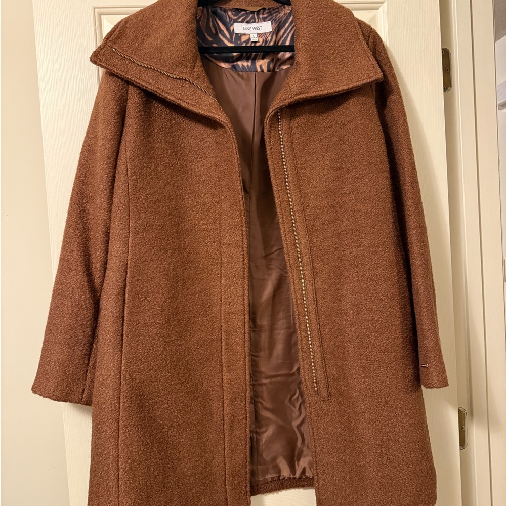 Nine West Tan Teddy Coat